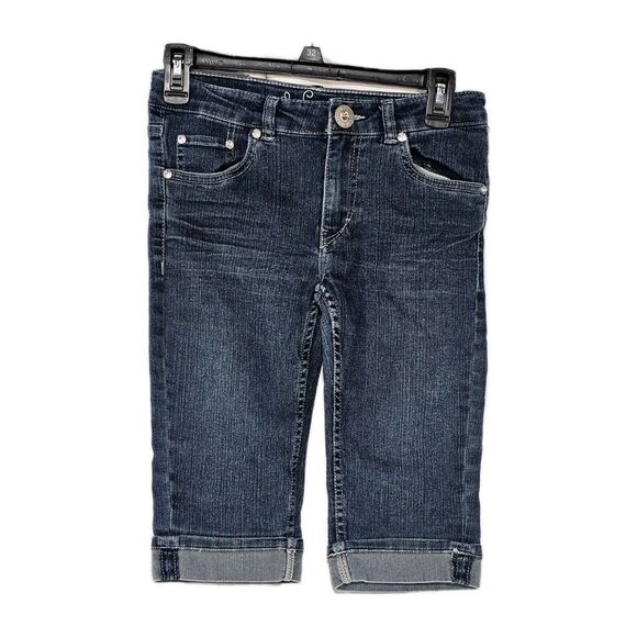 Levi's Shorts Girls Size 14 Midi Vintage Rami Embellished Ramie Cotton - Picture 2 of 9